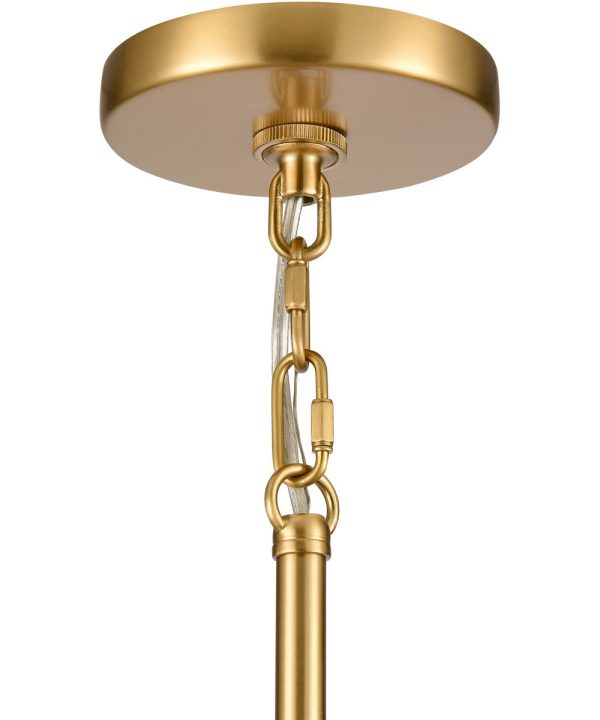 Abaca 18   Wide 4-Light Chandelier - Brushed Gold Hot on Sale