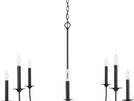 Vincent 8-Light Chandelier Black Iron For Discount