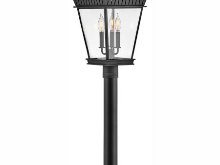 Chapel Hill 3-Light Large Post Top or Pier Mount Lantern in Museum Black Supply