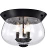 Boliver 3-Light Close-to-Ceiling Matte Black Cheap