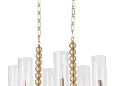 Tamara Day s Lee Boulevard 6-light Chandelier Aged Brass For Discount