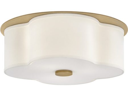 Delaney 3-Light Medium Flush Mount in Heritage Brass Cheap