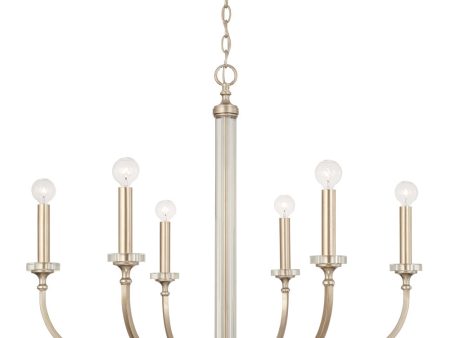 Breigh 6-Light Chandelier Brushed Champagne Sale