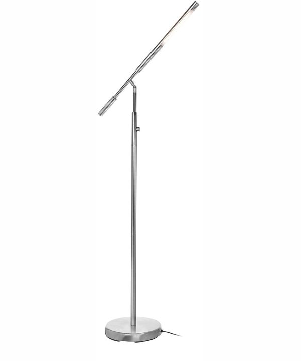 Cayden Iii 1-Light Led Floor Lamp Brushed Nickel Online now