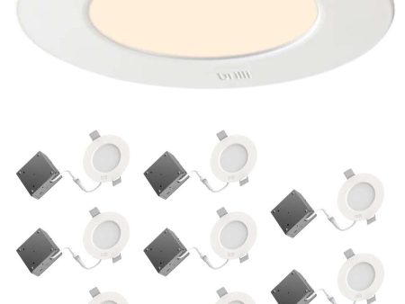 8 Pack - Brilli 4 W Color Tunable LED Canless Recessed Retrofit Downlight Flush Mount Light Fixture For Cheap