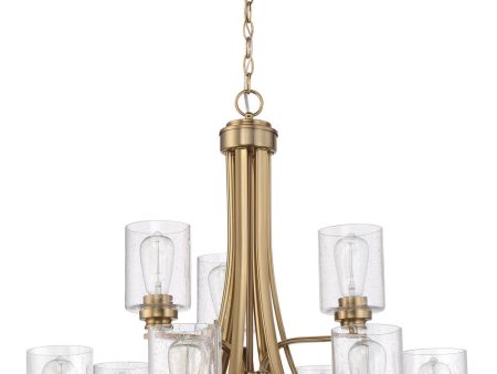 Bolden 9-Light Chandelier Satin Brass Supply