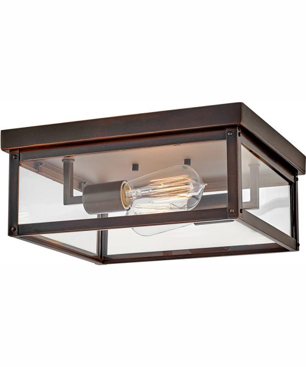 Beckham 2-Light Medium Flush Mount in Blackened Copper Discount