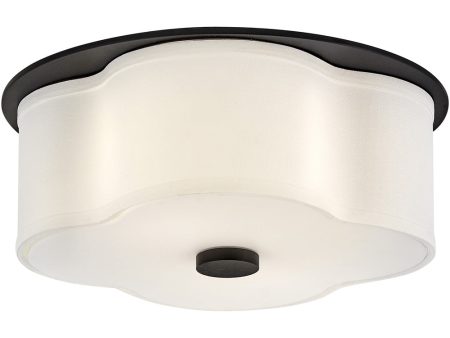 Delaney 2-Light Medium Flush Mount in Black Sale