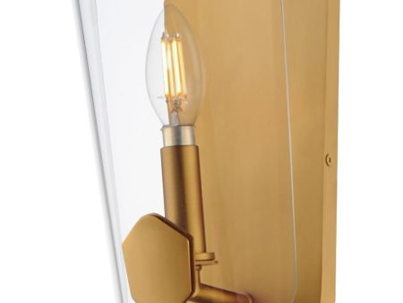 Armory 1-Light Wall Sconce Natural Aged Brass Cheap