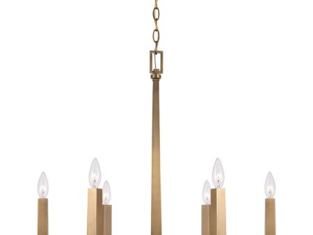 Blake 6-Light Chandelier Aged Brass Cheap