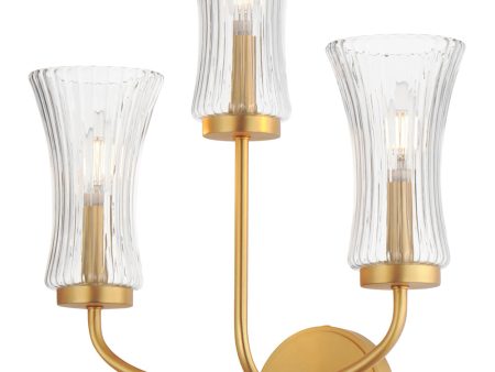 Camelot 3-Light Sconce Natural Aged Brass Cheap