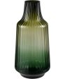 Velasco Ribbed Vase - Large Green Ombre Online now