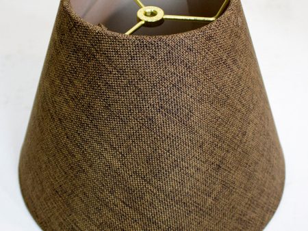 12 W x 9 H SLIP UNO FITTER Hard Back Empire Lamp Shade - Chocolate Burlap Cheap