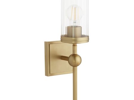 Tamara Day s Lee Boulevard 1-light Wall Mount Light Fixture Aged Brass Online Hot Sale