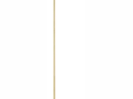 Lencho 1-Light Floor Lamp Gold Smoke Glass Shade Discount