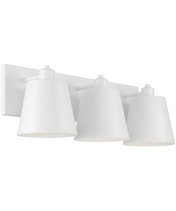 Alden 3-Light Vanity Matte White Fashion