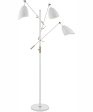 Tanko 1-Light 3-Light Metal Floor Lamp Antique Brass White Online now