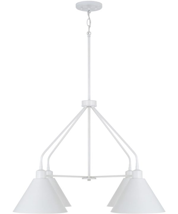 Alden 4-Light Chandelier Matte White Sale