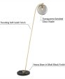 Roden 1-Light Floor Lamp Gold Smoke Glass Shade Online Sale