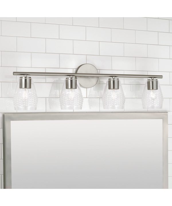 Dena 4-Light Vanity Brushed Nickel Supply