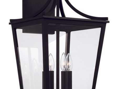 Adair 4-Light Outdoor Wall-Lantern Rain or Shine - Black Fashion