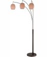 Kaden 3-Light 3-Light Arch Lamp Copper Bronze L.Brown Shade Fashion