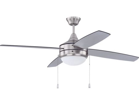 52  Phaze Energy Star 4 Blade 2-Light Ceiling Fan Brushed Polished Nickel Online Hot Sale