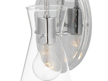 Ava 1-Light Wall Sconce Polished Chrome Sale