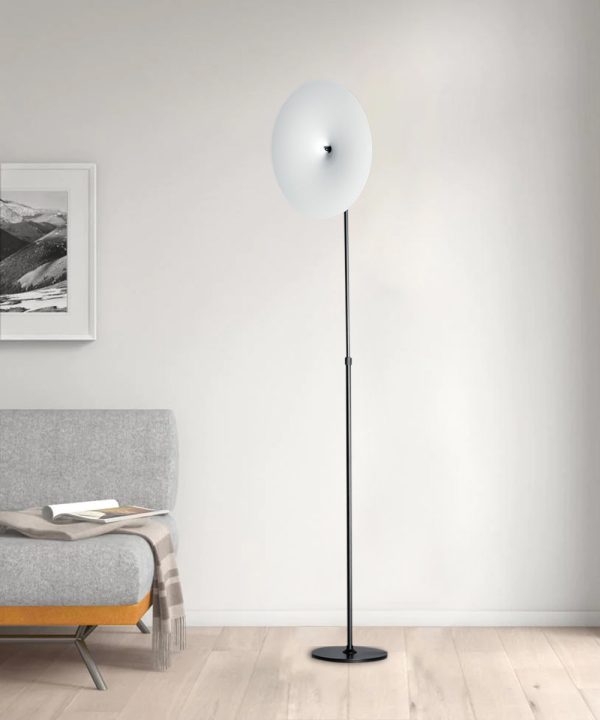 Radar 65 H 1-Light LED Floor Lamp Light Fixture Black and White Finish by ET2 Hot on Sale