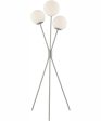 Lancy 3-Light 3-Light Floor Lamp Brushed Nickel Frost Glass on Sale