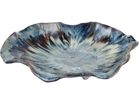 Mulry Charger - Prussian Blue Glazed Online now