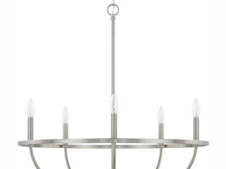 Greyson 5-Light Chandelier Brushed Nickel Supply