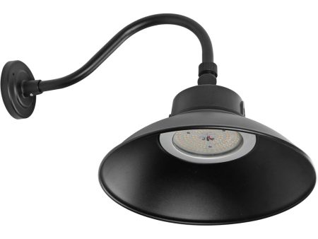 Outdoor Barn Gooseneck Wall Light Black Finish, 15 h on Sale