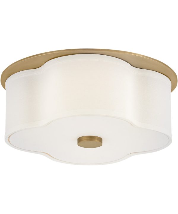 Delaney 2-Light Medium Flush Mount in Heritage Brass For Discount