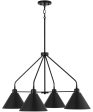 Alden 4-Light Chandelier Matte Black Cheap