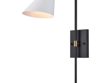 Taran 25.75   High 1-Light Swing Arm Sconce - Matte White Sale