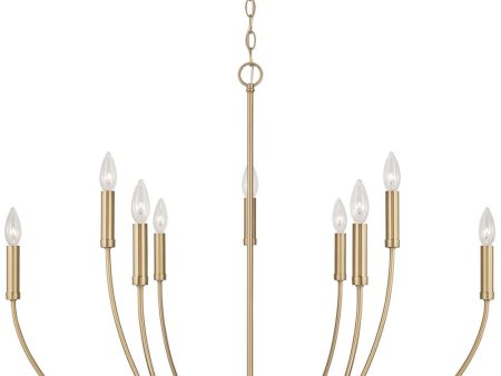 Ansley 9-Light Chandelier Aged Brass Discount