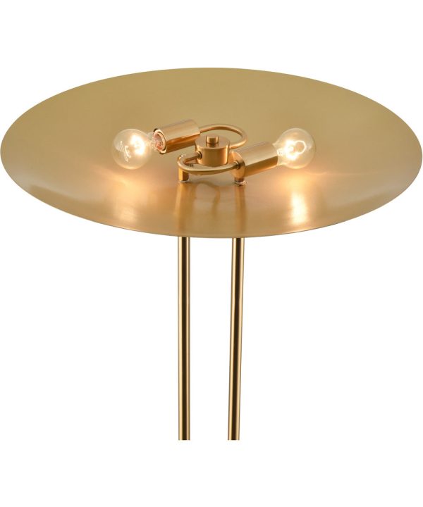 Marston 72   High 2-Light Floor Lamp - Aged Brass For Sale