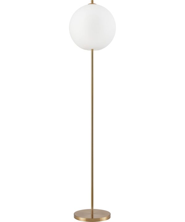 Orbital 69   High 1-Light Floor Lamp - Aged Brass Hot on Sale