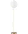 Orbital 69   High 1-Light Floor Lamp - Aged Brass Hot on Sale