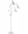 Tanko 1-Light 3-Light Metal Floor Lamp Antique Brass White Online now