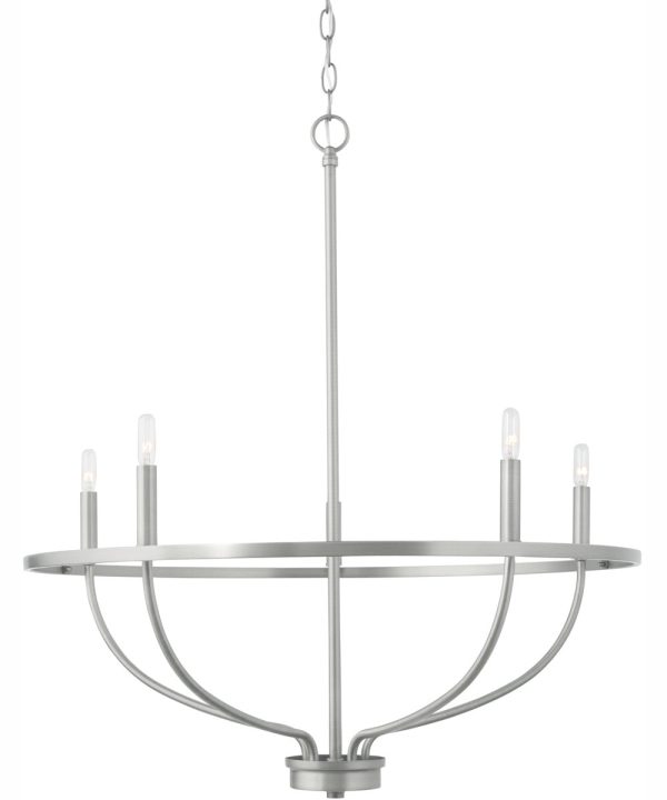 Greyson 5-Light Chandelier Brushed Nickel Supply