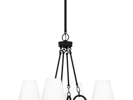 Atkins 4-light Chandelier Matte Black Online Sale