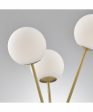 Lancy 3-Light 3-Light Floor Lamp Gold Frost Glass Shade Sale