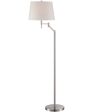 Eveleen 1-Light Floor Lamp Ps White Fabric Shade Cheap