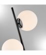 Lencho 2-Light 2-Light Floor Lamp Black Frost Glass Shade Hot on Sale