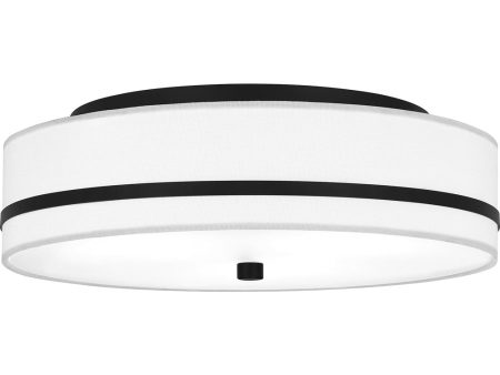 Quoizel Flush Mount Medium 3-light Flush Mount Matte Black Sale