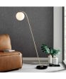 Roden 1-Light Floor Lamp Gold Frost Glass Shade For Discount