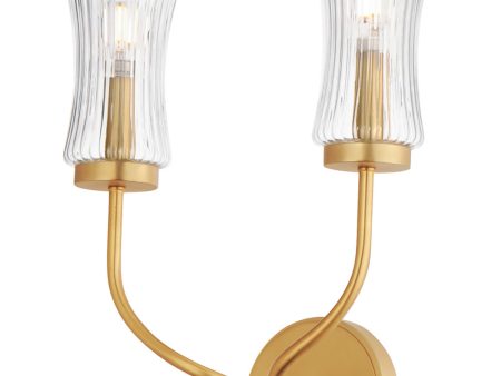 Camelot 2-Light Sconce Natural Aged Brass on Sale