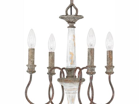 Zoe 4-Light Chandelier French Antique For Cheap